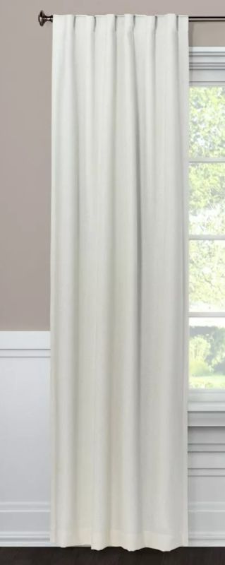 Photo 1 of 1pc Blackout Doral Window Curtain Panel Cream 50X84" 