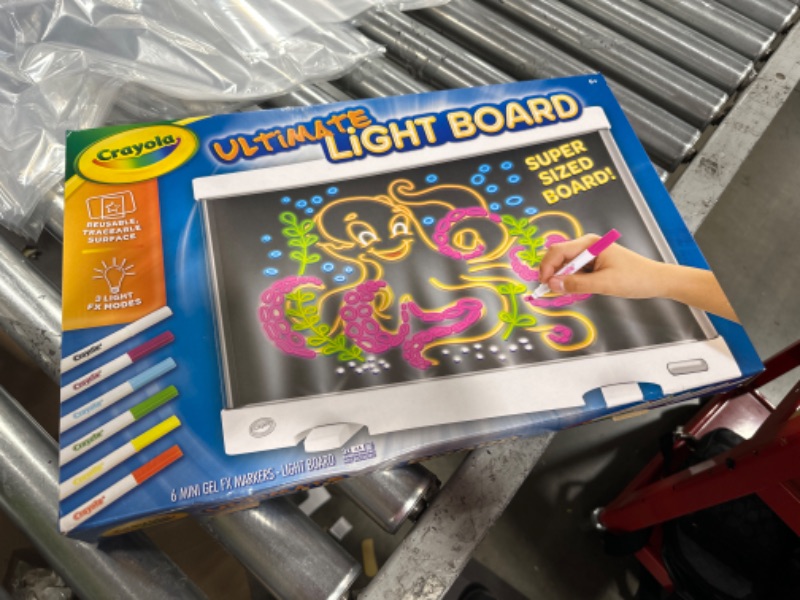 Photo 2 of Crayola Ultimate Light Board Drawing Tablet Coloring Set School Supplies Light up Toy Gifts for Girls & Boys
