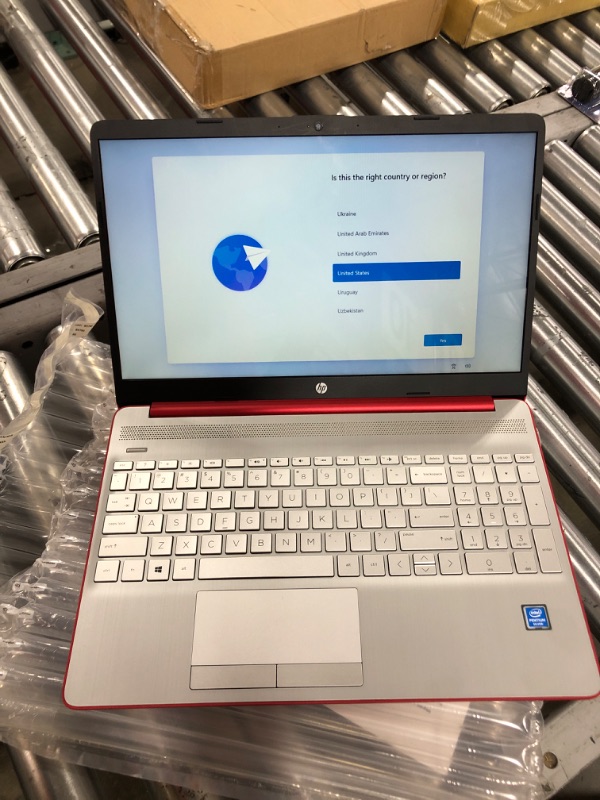 Photo 2 of HP 15.6in Laptop (Intel Pentium Quad-Core N5000, 4GB RAM, 256GB SSD, HDMI, WiFi, Bluetooth, HD Webcam, Windows 10 S) (Renewed) Red