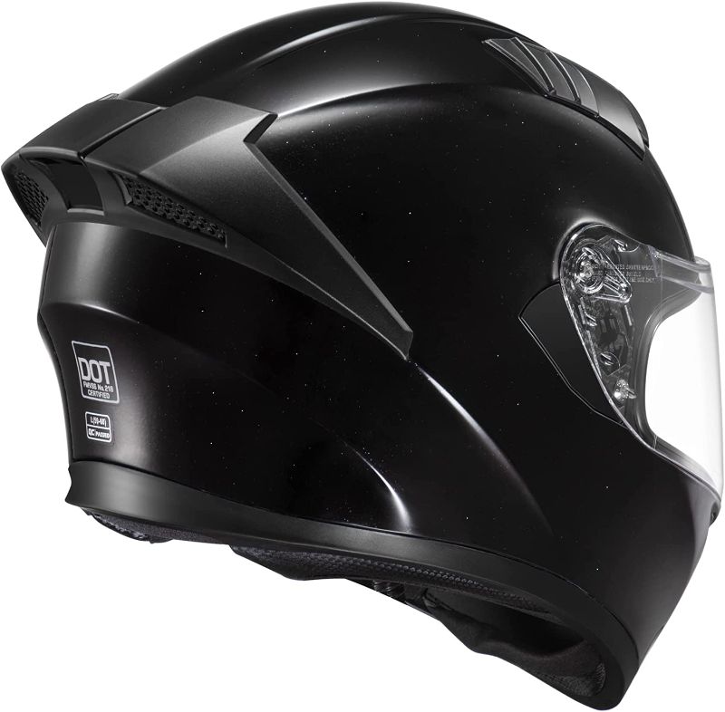 Photo 1 of KYPARA Full Face Motorcycle Helmet with Internal Tinted Visor & DOT Approved for Moped ATV Cruiser Scooter (Starry Night, Large)