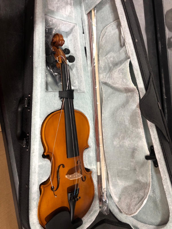 Photo 2 of DEBEIJIN Handcrafted Beginner Violin - Premium 1/2 Violin for Kids Adults Beginners - Ready To Play Student Kids Violin
