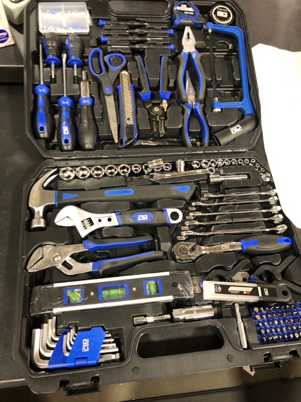 Photo 1 of 210-Piece Household Tool Kit, Prostormer General Home/Auto Repair Tool Set with Hammer, Pliers, Screwdriver Set, Wrench Socket Kit and Toolbox Storage Case - Perfect for Homeowner, Diyer, Handyman