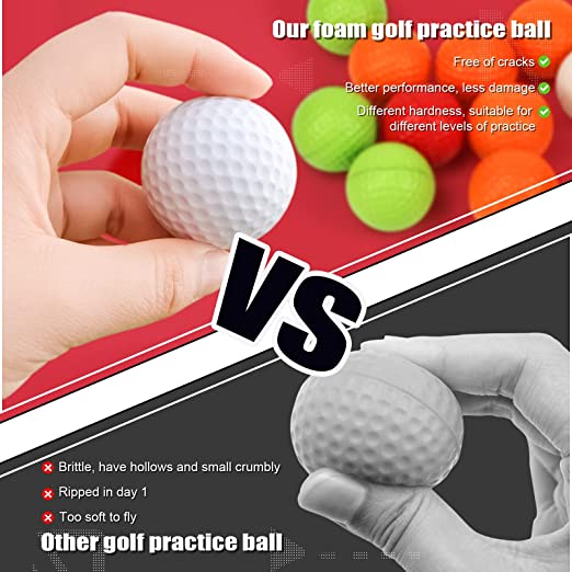 Photo 1 of 40 Pack Foam Golf Practice Balls - Realistic Feel and Limited Flight Training Balls for Indoor or Outdoor
