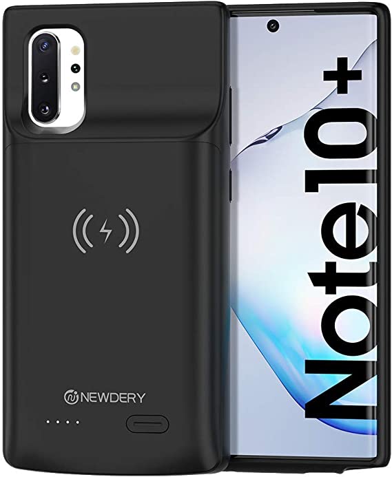 Photo 1 of NEWDERY Note 10 Plus Battery Case, Qi Wireless Charging Case with 6000mAh Extended Battery,Portable Backup Battery Charger Case for Samsung Galaxy Note 10 Plus 6.8 inches
