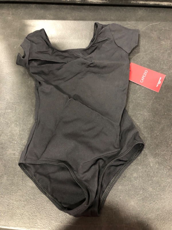 Photo 2 of Capezio Little Girls' Team Basic Short Sleeve Leotard Small