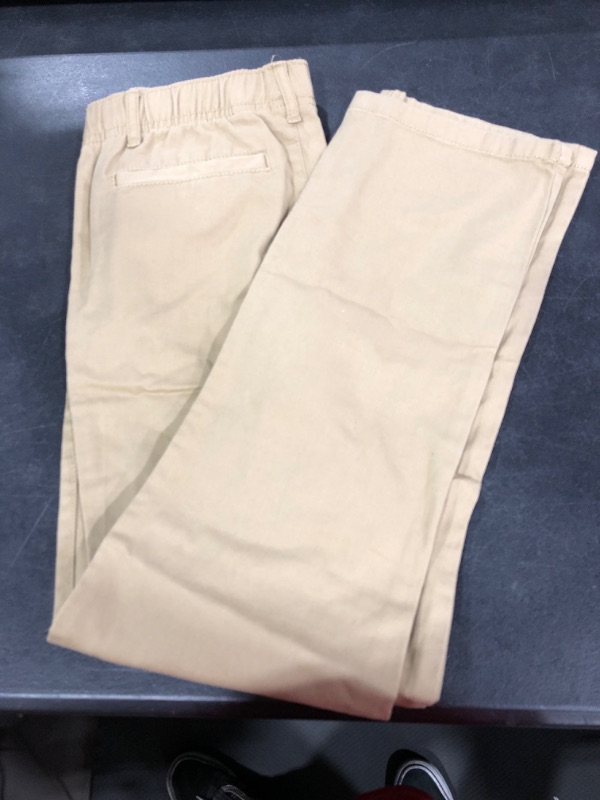 Photo 2 of The Children's Place Boys' Uniform Pull On Slim Cargo Pants Standard 12 Flax Single