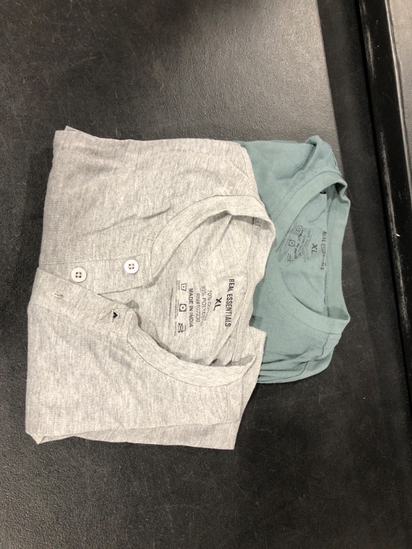 Photo 2 of 3 Pack: Men's Cotton Performance Short & Long Sleeve Cotton Henley T-Shirt-Athletic Top (Big & Tall Available) Short Sleeve Standard X-Large Short Sleeve 