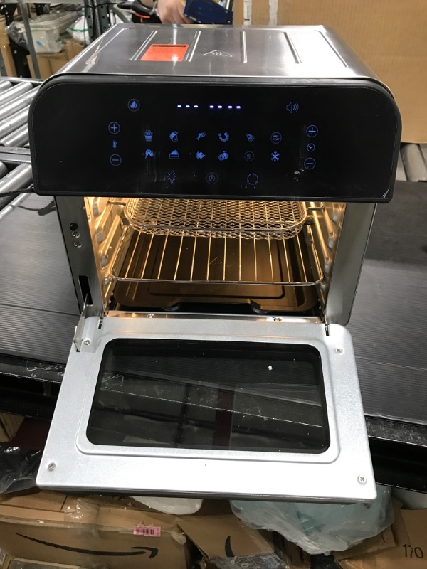 Photo 2 of Air Fryer Oven,Whall 11.5QT 12-in-1 Air Fryer Convection Oven,Rotisserie,Roast,Bake,Dehydrate,12 Cooking Presets,Digital Touchscreen,Stainless Steel,with Accessories&Recipes