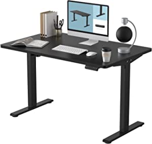 Photo 1 of Desk Black 48 x 30 Inches Whole-Piece Desktop Sit Stand Up Desk