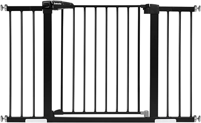 Photo 1 of BABELIO Metal Baby Gate with Wireless Alarm Black