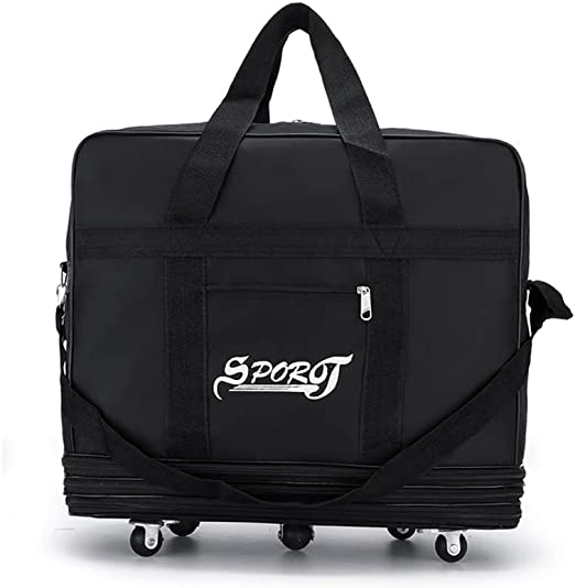 Photo 1 of 2022 Expandable Foldable Suitcase Luggage Carry On Lightweight Travel Bag Cabin Approved Trolley Bag With Wheels Suit Case Hand Luggage (Black,S)
