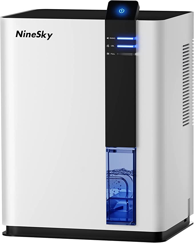 Photo 1 of NineSky Dehumidifier for Home, 98 OZ Water Tank, (800 sq.ft) Dehumidifiers for Bathroom, Bedroom with Auto Shut Off, 5 Colors LED Light 