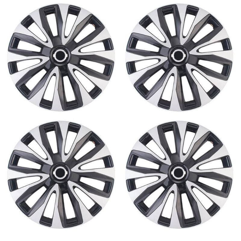 Photo 1 of 15 inch Car Black Silver Wheel Rim Skin Cover SUV Hubcap Wheel Cover