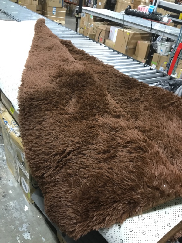 Photo 1 of 9' x6' brown plush rug