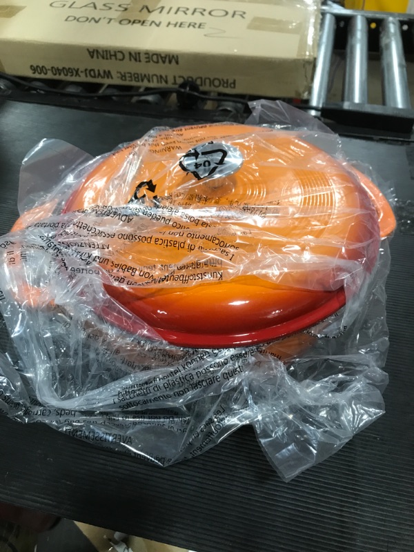 Photo 2 of Amazon Basics Enameled Cast Iron Covered Dutch Oven, 6-Quart, Orange Orange 6-Quart Oven