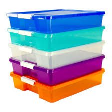 Photo 1 of  Plastic Project Box for 12 x 12 Paper, Assorted Colors, Case of 5