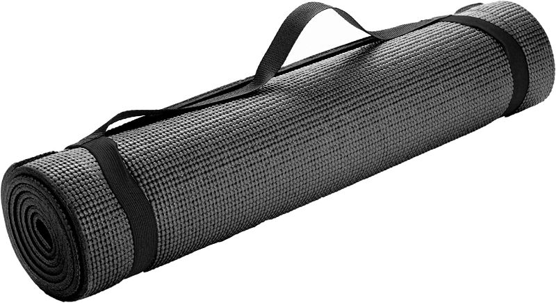 Photo 1 of Mind Reader YOGAPVC-BLK , Yoga Fitness & Exercise Mats with Carrying Strap,