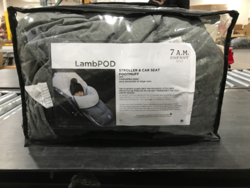 Photo 2 of 7AM Enfant LambPOD Footmuff - Cold Weather Stroller & Carseat Infant Sleeping Bag (18M-3T) Heather Grey Medium/Large