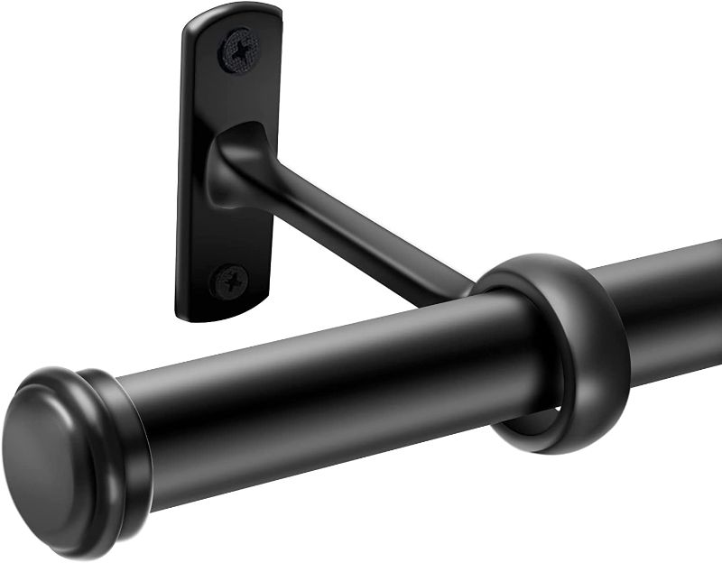 Photo 1 of 1 Inch Curtain Rods, Black Curtain Rods, Curtain Rods for Windows 66 to 120 - Curtain Rod (72” to 144”)