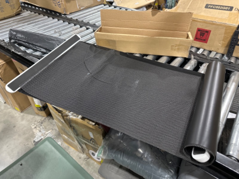 Photo 1 of Workout Slide Board with End Stops Adjustable Length Training Sliding Board, Cross Training Exercise Equipment for Ice Skating Tennis Skiing, with Shoe Booty and Carrying Bag (Black,6.5 feet)