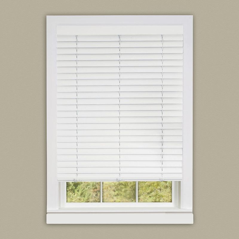 Photo 1 of Achim Home Furnishing Cordless GII Luna 2" Slat White Venetian Window Blinds 32" W x 64" L
