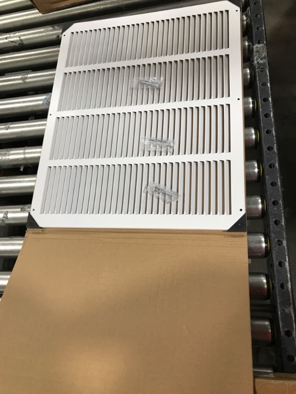 Photo 2 of 18" x 22" Return Air Grille - Sidewall and Ceiling - HVAC Vent Duct Cover Diffuser - [White] [Outer Dimensions: 19.75w X 23.75" h]
