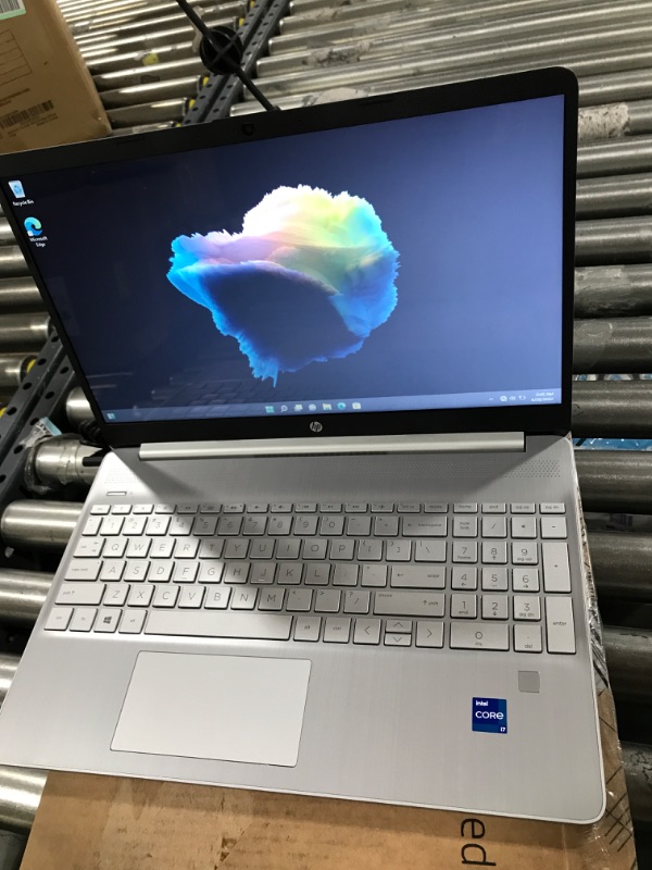 Photo 2 of 2022 HP 15.6" FHD Laptop Computer, 11th Gen Intel Core i7, 16GB RAM, 512GB PCIe SSD HDMI, Bluetooth, Win11, Silver, 32GB USB Card
