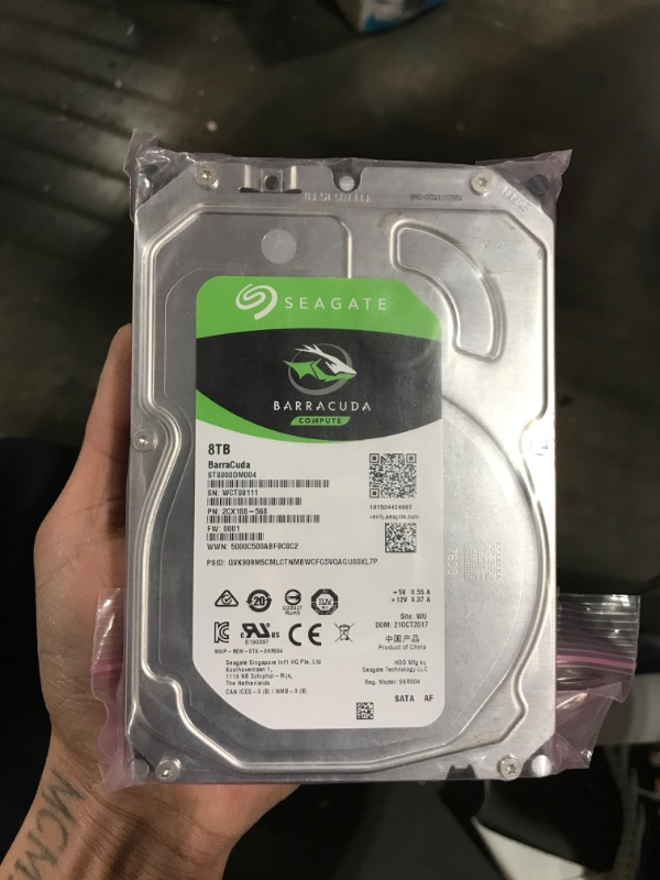 Photo 2 of Seagate BarraCuda 8TB Internal Hard Drive HDD – 3.5 Inch Sata 6 Gb/s 5400 RPM 256MB Cache for Computer Desktop PC – Frustration Free Packaging (ST8000DM004) 8TB HDD