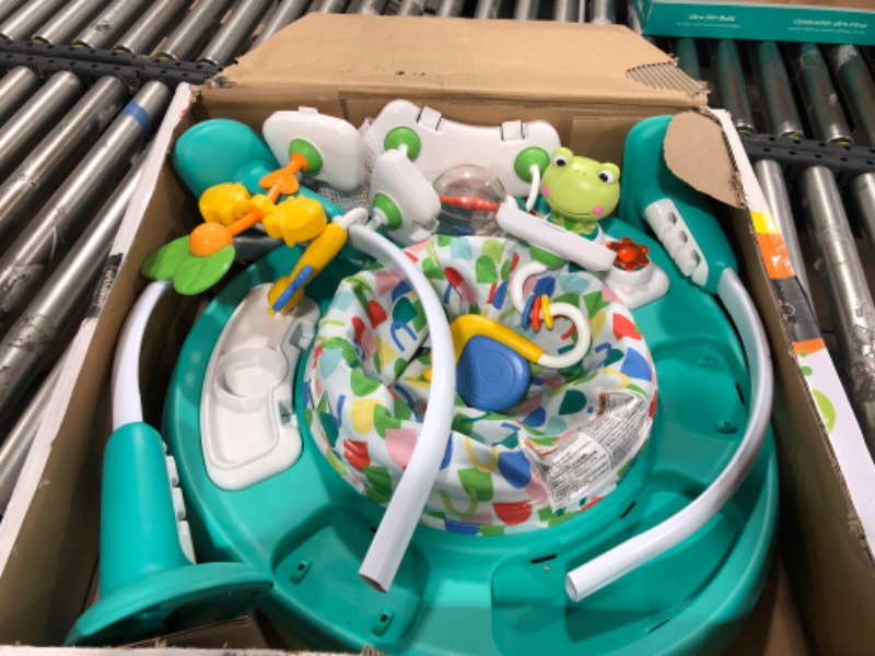 Photo 2 of Bright Starts Bounce Bounce Baby 2-in-1 Activity Center Jumper & Table - Playful Pond (Green), 6 Months+