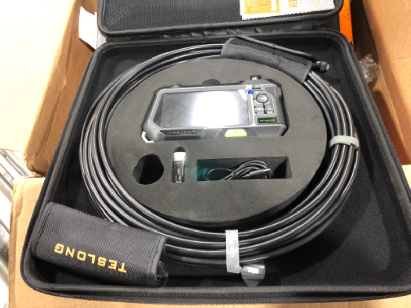 Photo 1 of 50ft Sewer Inspection Camera, Teslong Drain Pipe Endoscope Borescope, Waterproof Plumbing Camera Snake with Light, NTS500 5-inch 720P Monitor, Fiber Optic Scope for Air Duct HVAC Sewage Line Toilet
