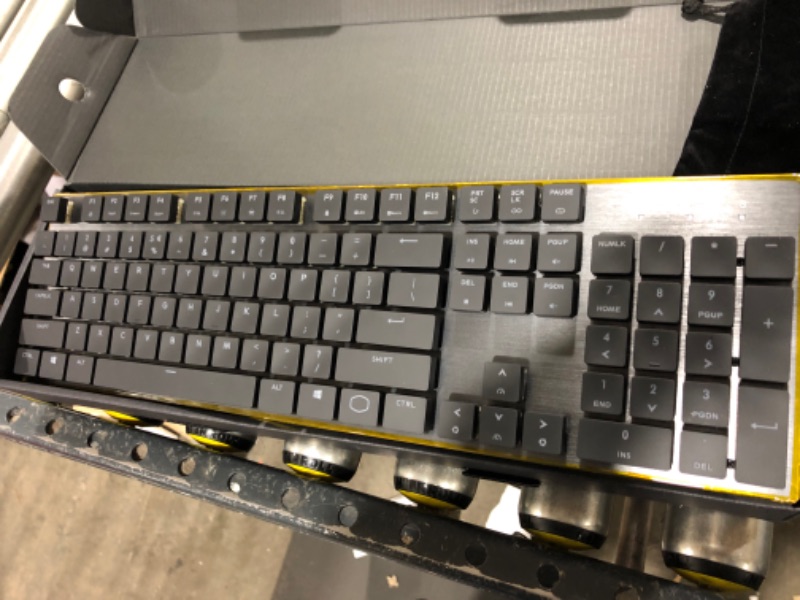 Photo 2 of Cooler Master Sk-650-Gklr1-US SK650 Mechanical Keyboard with Cherry MX Low Profile Switches In Brushed Aluminum Design,BlacK Layout,Full