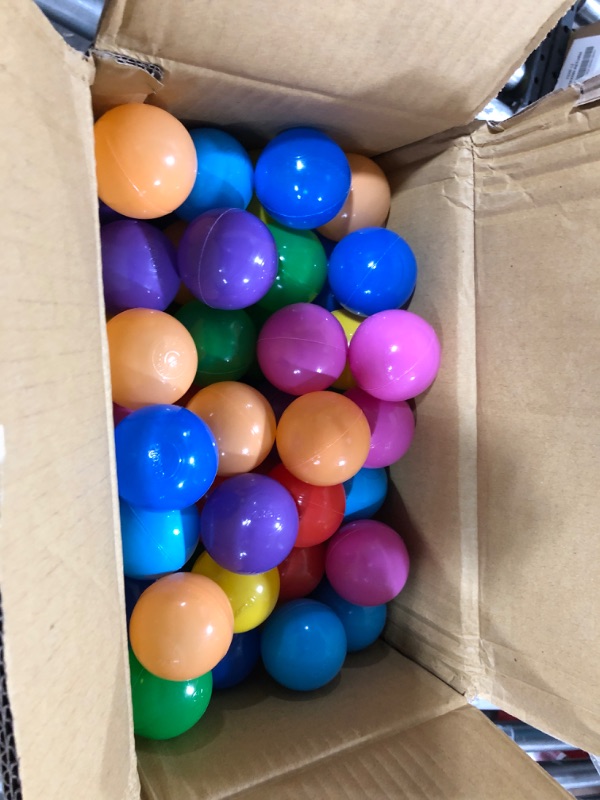 Photo 2 of bebikim Babies Ball Pit Balls 100 BPA Free Ball Pool Balls for Swim Fun Toys,Colorful Plastic Play Pit Balls for Baby Ball Pit,Toddlers Kids Birthday Party...
