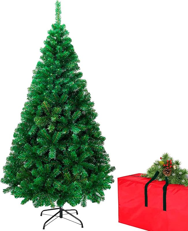 Photo 1 of 4Ft Christmas Tree Artificial Decorations, Premium Xmas Trees with Storage Bag, Easy Assembly Spruce 240 Branch Tips Decor for Holiday, Home, Indoor, Office...
