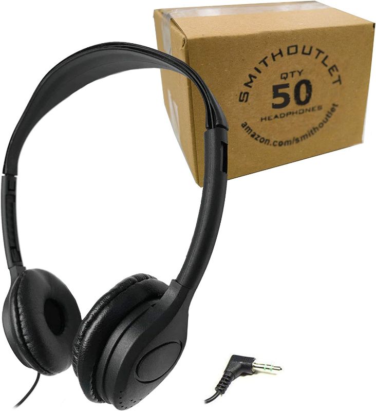 Photo 1 of SmithOutlet 50 Pack Over The Head Low Cost Headphones in Bulk

