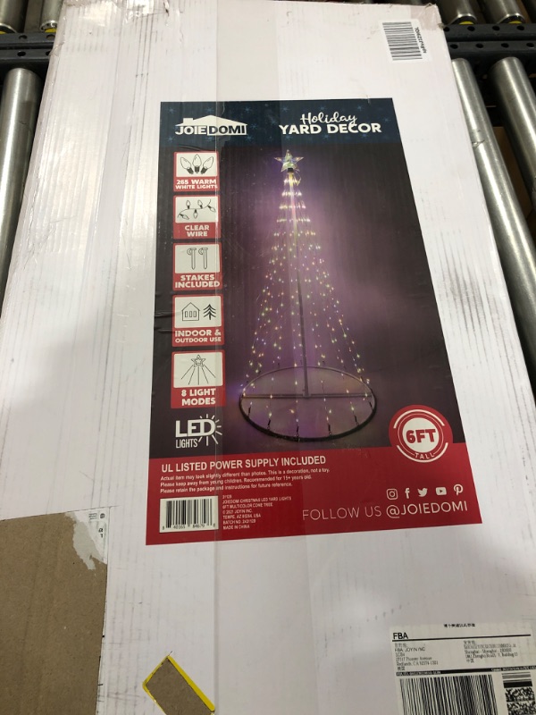 Photo 2 of  6FT Animated Christmas Cone Tree Yard Light Decorations 