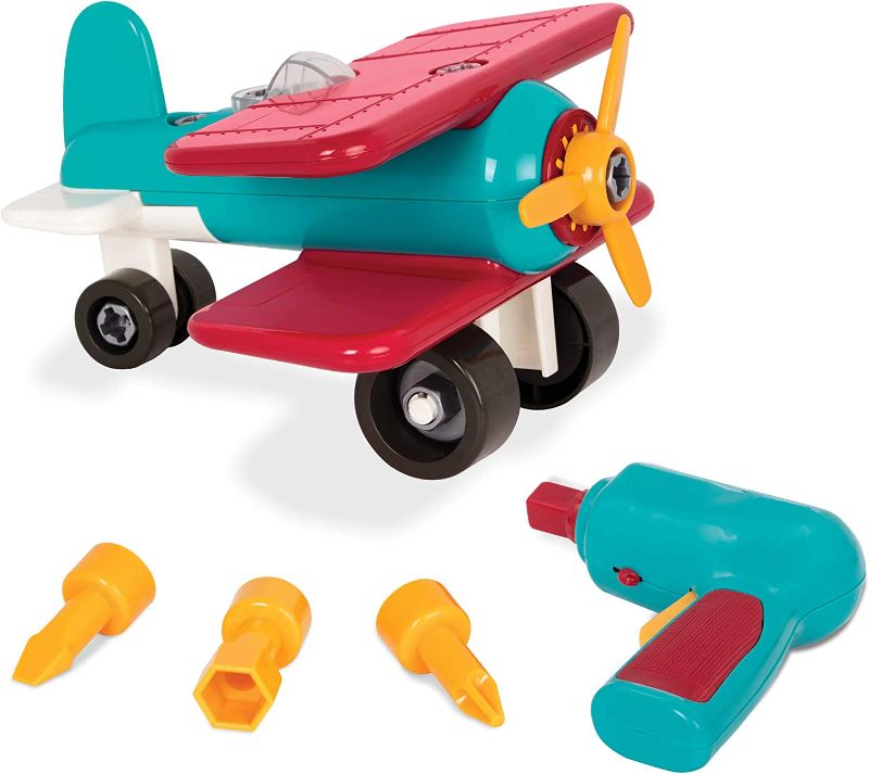 Photo 1 of Battat – Take-Apart Airplane – Colorful Take-Apart Toy Airplane for Kids Aged 3 and Up (25pc) , Blue & Red
