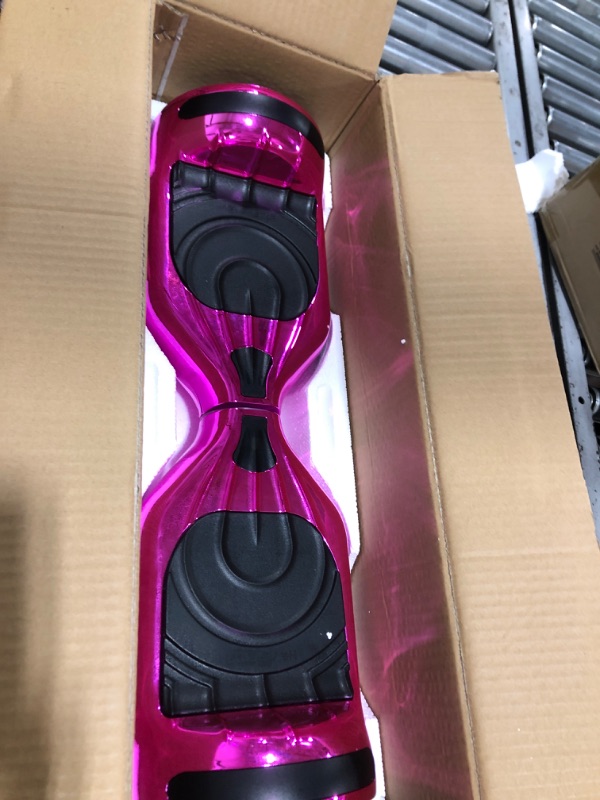 Photo 3 of Flash Wheel Certified Hoverboard 6.5 Bluetooth Speaker with LED Light Self Balancing Wheel Electric Scooter - Chrome Pink