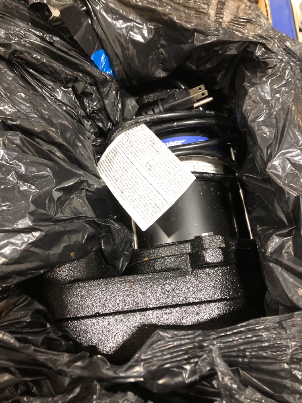 Photo 1 of Acquaer 1/2HP Submersible Sewage/Effluent Pump, 6000 GPH, Cast Iron, Automatic Tethered Float Switch, 115V Sump Pump for Septic Tank, Residential Sewage, Basement, 2'' NPT Discharge 1/2 HP
