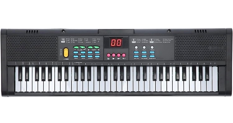 Photo 1 of 61 Keys Keyboard Piano, Multifunctional Portable Electronic Musical Piano Keyboard with Microphone, 16 Tones Built in Speaker Electric Digital Keyboard Piano Instrument for Beginners, Kids, Adults