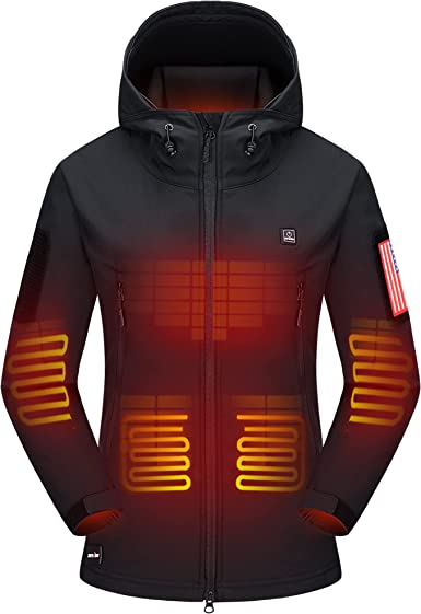 Photo 1 of DEWBU Heated Jacket with 12V Battery Pack Winter Outdoor Soft Shell Electric Heating Coat
