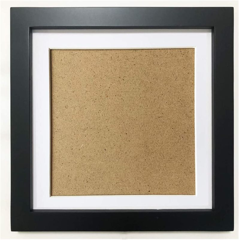 Photo 1 of 5x5 Picture Frames with 4x4 Opening Mat. 5x5 Black Square Photo Frame. Solid Wood, Plastic Panel.The Protective Film Must be Removed.The Tabletop or The Wall.
