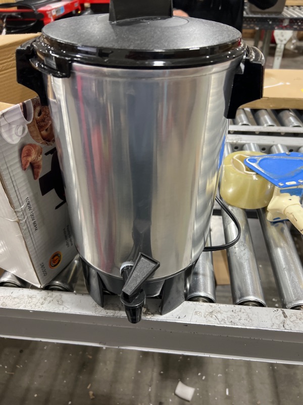 Photo 2 of 58030D 30 Cup Highly Polished Aluminium Coffee & Tea Urn, Stainless Steel
