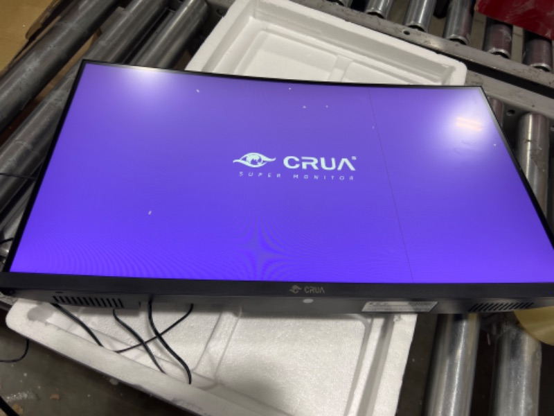 Photo 2 of CRUA 24" Curved Monitor, FHD(1920×1080p) 2800R 75HZ, 95% sRGB Color Gamut Computer Monitors, 3-Sided Narrow Bezel and Filter Blue Light Function, Desktop PC Monitor(HDMI, VGA)- Machine Black
