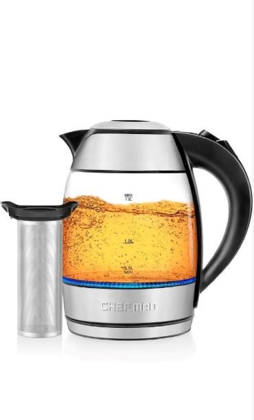Photo 1 of 1.8-Liter Cordless Glass Electric Kettle
