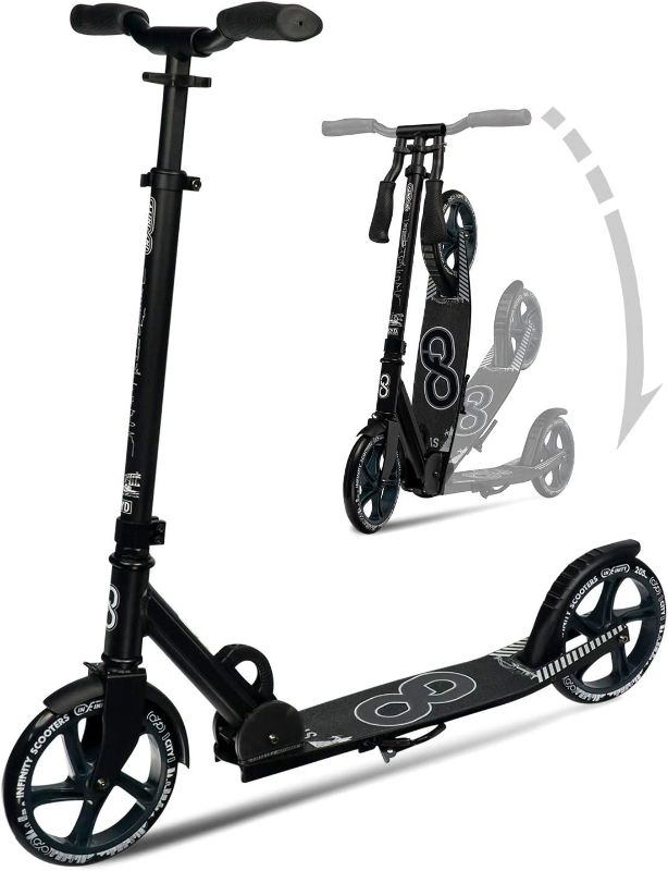 Photo 1 of Crazy Skates Foldable Kick Scooter - Kick Scooters for Adults, Teens and Kids with Carrying Strap - Fast Folding, Adjustable Handlebars and Lightweight