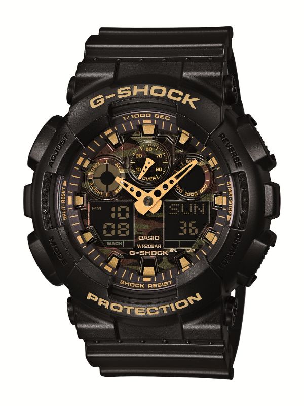 Photo 1 of Casio G-Shock XL Analog Digital Black W/ Gold Camo Face