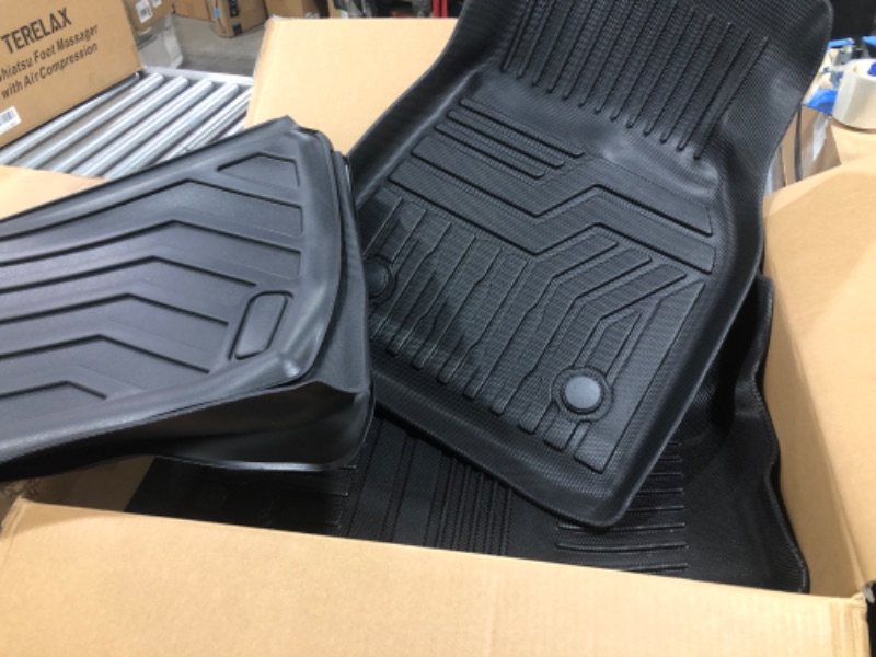 Photo 2 of (6 Pack) Tesla Model Y Floor Mats 2023 2022 2021 2020 3D Full Cover Front Rear Trunk Mats Custom Fits Floor Liners for Tesla Model Y Accessories All-Weather Protect Rear Cargo Liner Mats Model Y ?6 Pack?Floor+Cargo+Trunk Mats