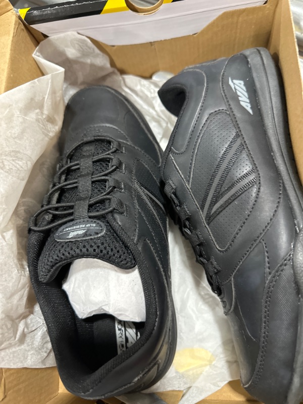 Photo 1 of Avia Focus Black Non Slip Shoes for Women – Comfort Slip On Shoes for Work, Nursing, Restaurants, & Walking 8 Black