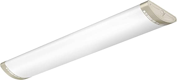 Photo 1 of 4FT LED Flush Mount Linear Lights Dimmable 50W 5500LM Kitchen Light Fixtures, 4000K Neutral White, 4FT LED Light Fixture for Laundry, 48 inch LED Ceiling Lighting Fixtures Replace for Fluorescent
