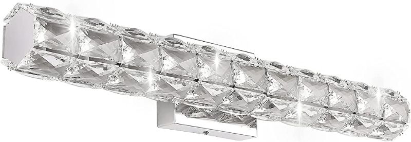 Photo 1 of  Crystal Vanity 16" Inch Long, Modern Wall Sconces Bathroom Lighting Fixtures with Chrome Polished
